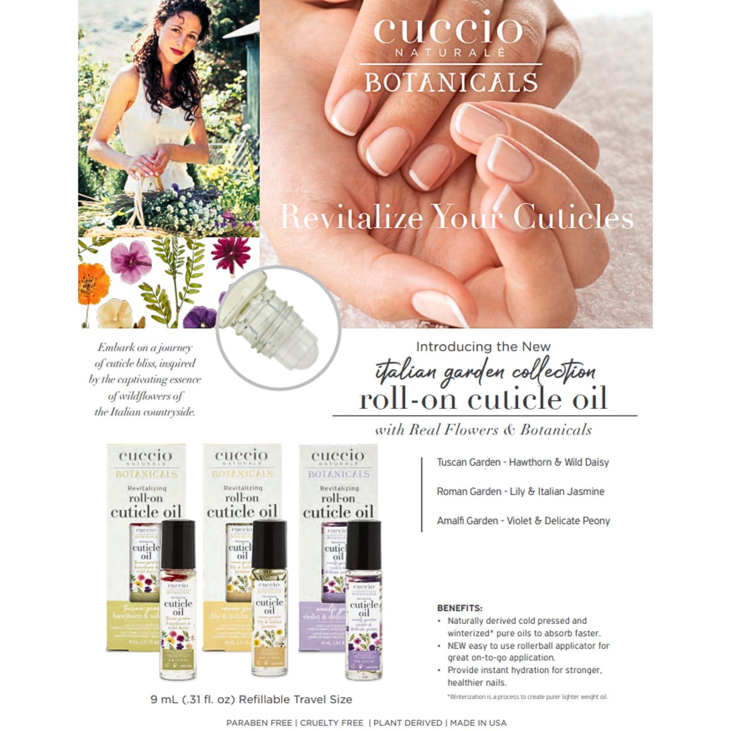 NEW Italian Garden Collection Roll-On Cuticle Oil