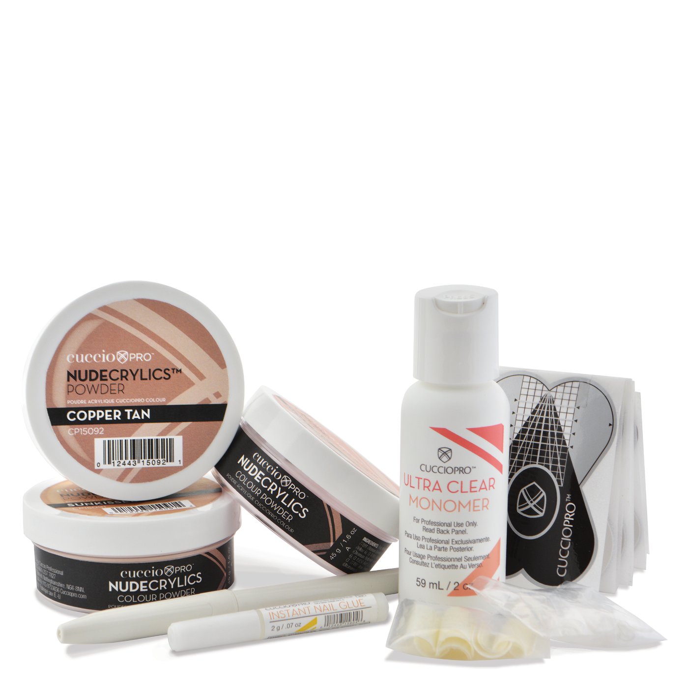 Nudecrylics Cover Powders + Kit