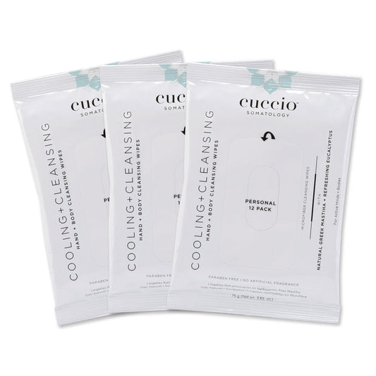 COOLING + CLEANSING ACTIVE BODY WIPES, 3 packs