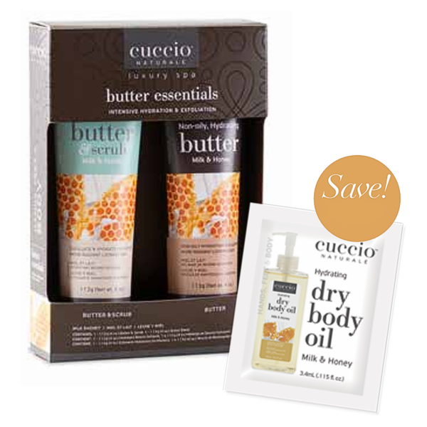 Butter Essentials Kit + FREE Milk & Honey Dry Body Oil Packet