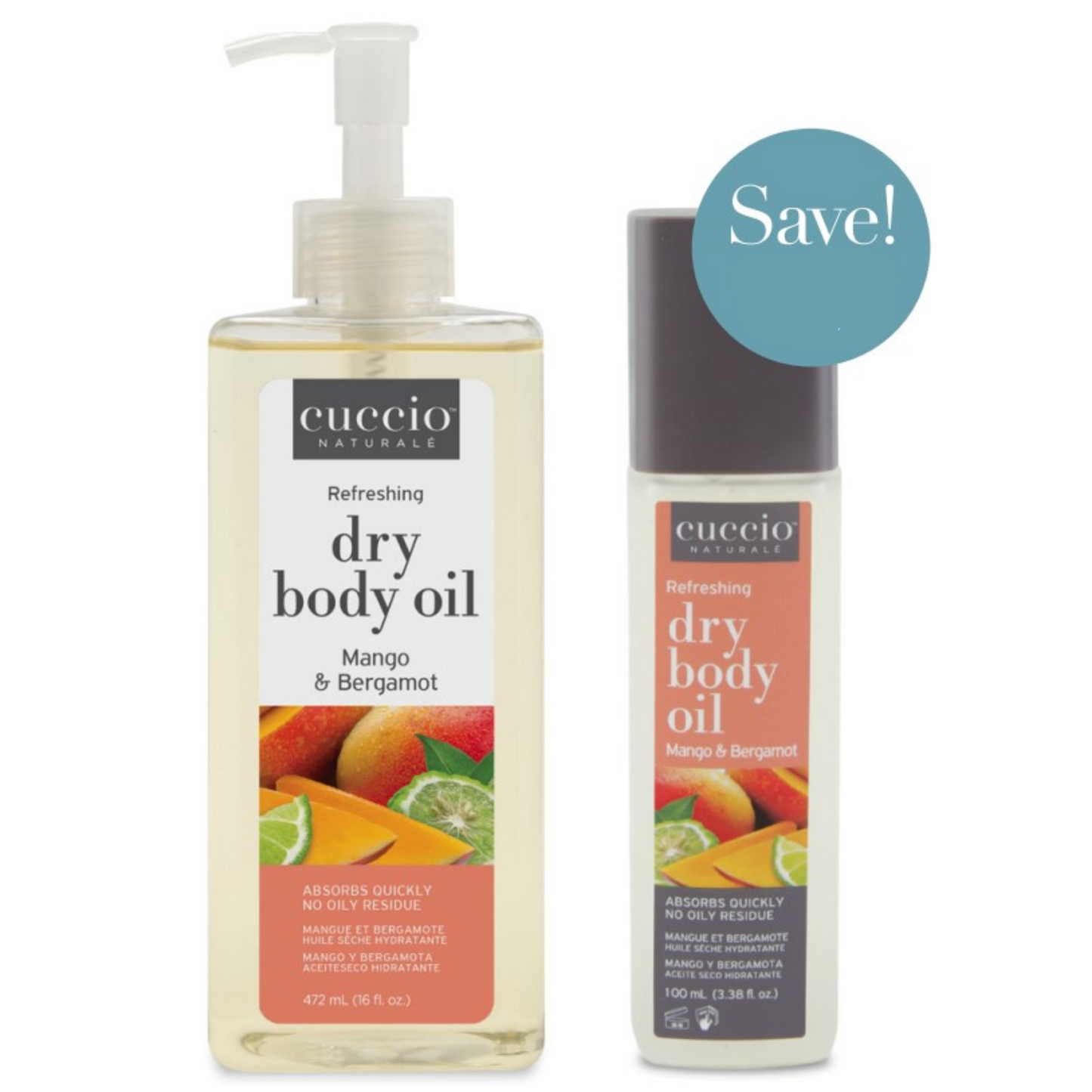 Purchase a 15.5 oz. Dry Body Oil and get a matching 3.38 oz. FREE!