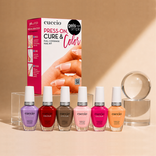 Press-On Cure & Color Nail Kit + 6 FREE Lacquers