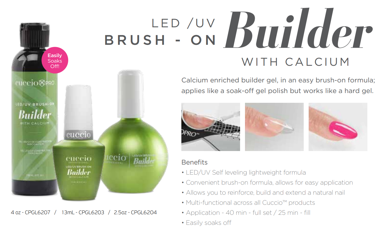 Display: Brush-on Builder Gel with Calcium LED/UV Clear