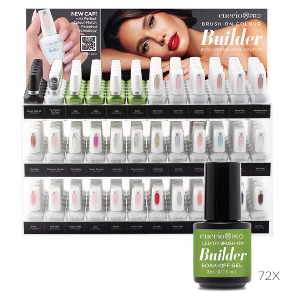 Purchase the Builder Pre-filled display and get 72 - 1/8oz Builder Clear samples Free!