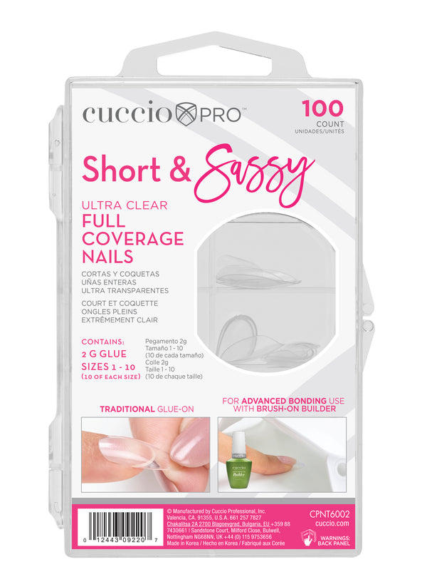 Full Coverage Nail Tips - Short & Sassy - 100 Count