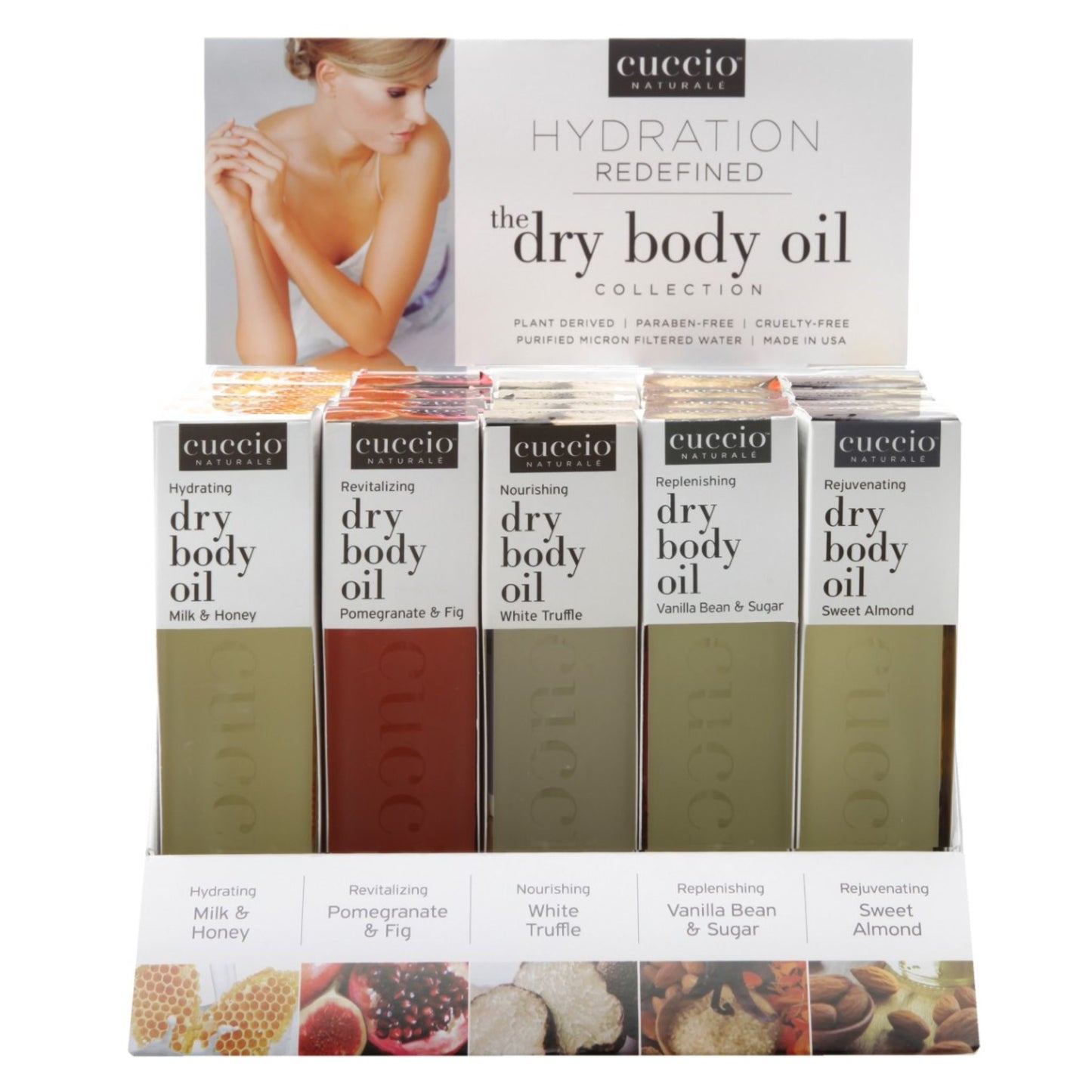 Purchase the Dry Body Oil Collection + receive 15% OFF with a beautiful display!