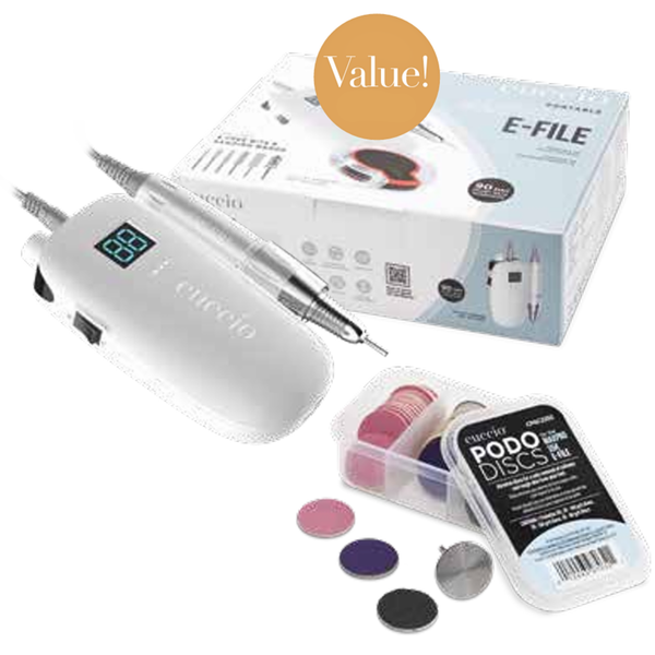 MAXPRO 35K E-File Nail Drill + FREE PODO Discs set