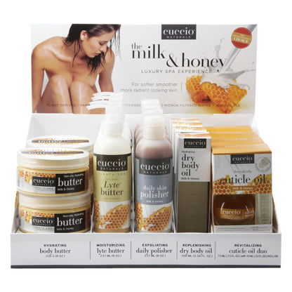 Purchase the Milk & Honey Experience Collection + receive 15% OFF with a beautiful display!