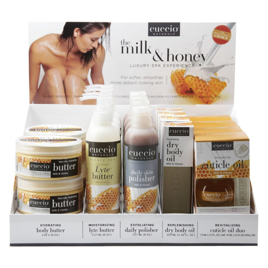Purchase the Milk & Honey Experience Collection and receive 15% OFF with a beautiful display!