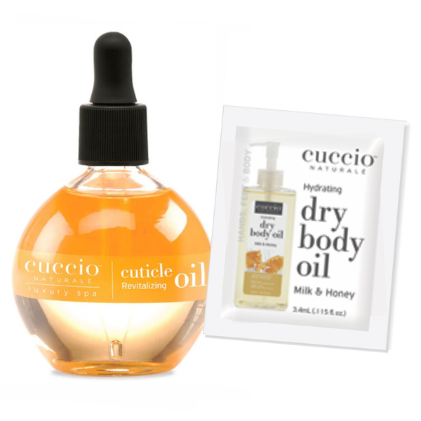 Revitalizing Cuticle Oil 2.3 oz. + FREE Milk & Honey Dry Body Oil Packet