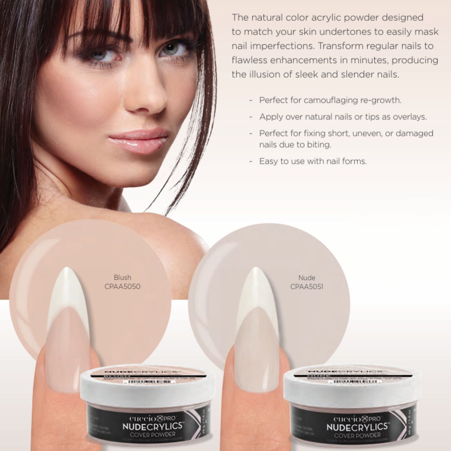 Nudecrylics Cover Powders + Kit