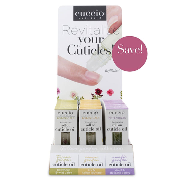 Roll-On Cuticle Oil Display | Italian Garden Collection