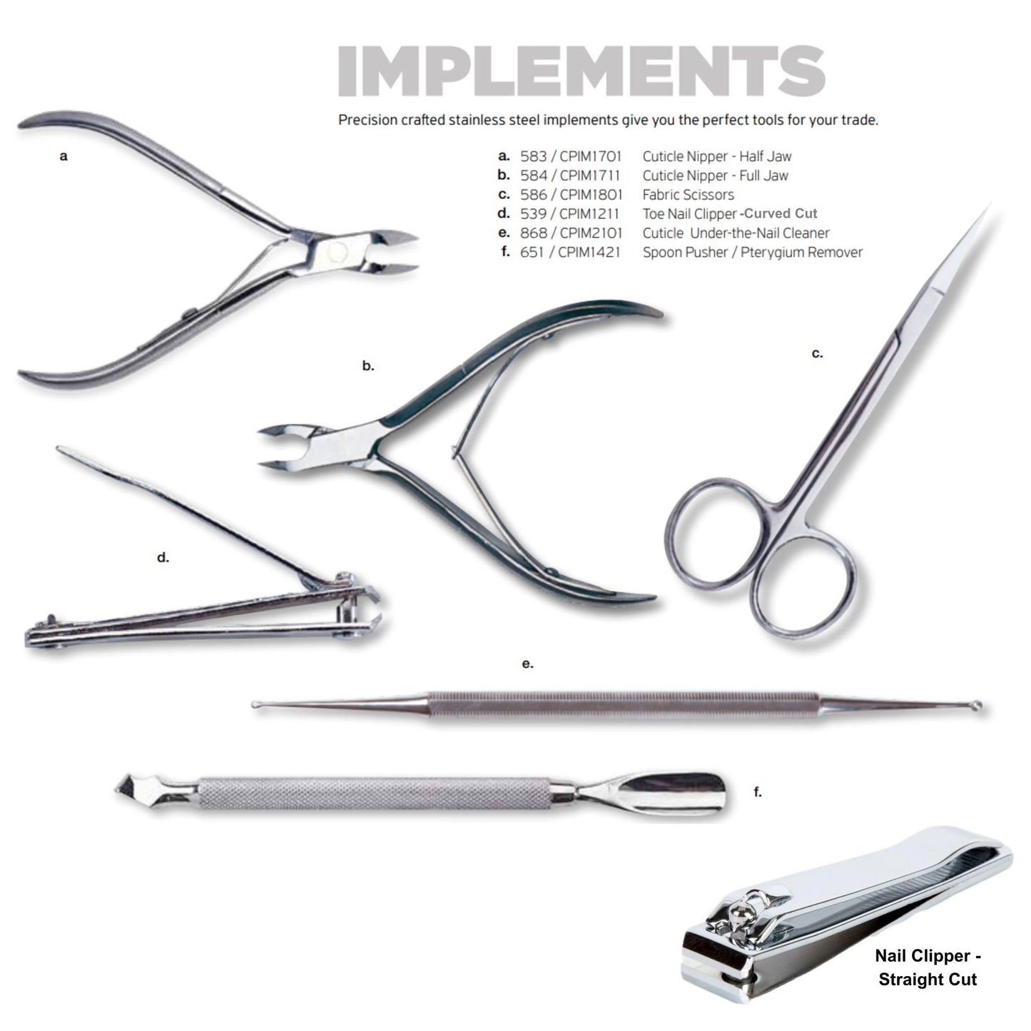 Implements - Stainless Steel