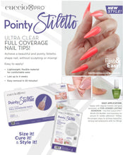 Load image into Gallery viewer, Full Coverage Nail Tips - Nude Pointy Stiletto - 360 Count
