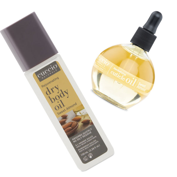 Hydration Bundle: Cuticle Oil (2.3 oz.) + Dry Body Oil (3.38 fl. oz.) - Sweet Almond