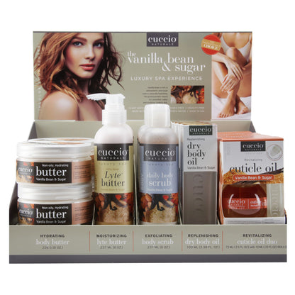 Purchase the Vanilla Bean & Sugar Experience Collection + receive 15% OFF with a beautiful display!